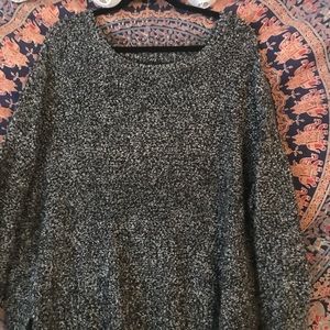 Black and gray sweater